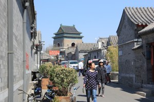 People head through the hutong to Houhai.