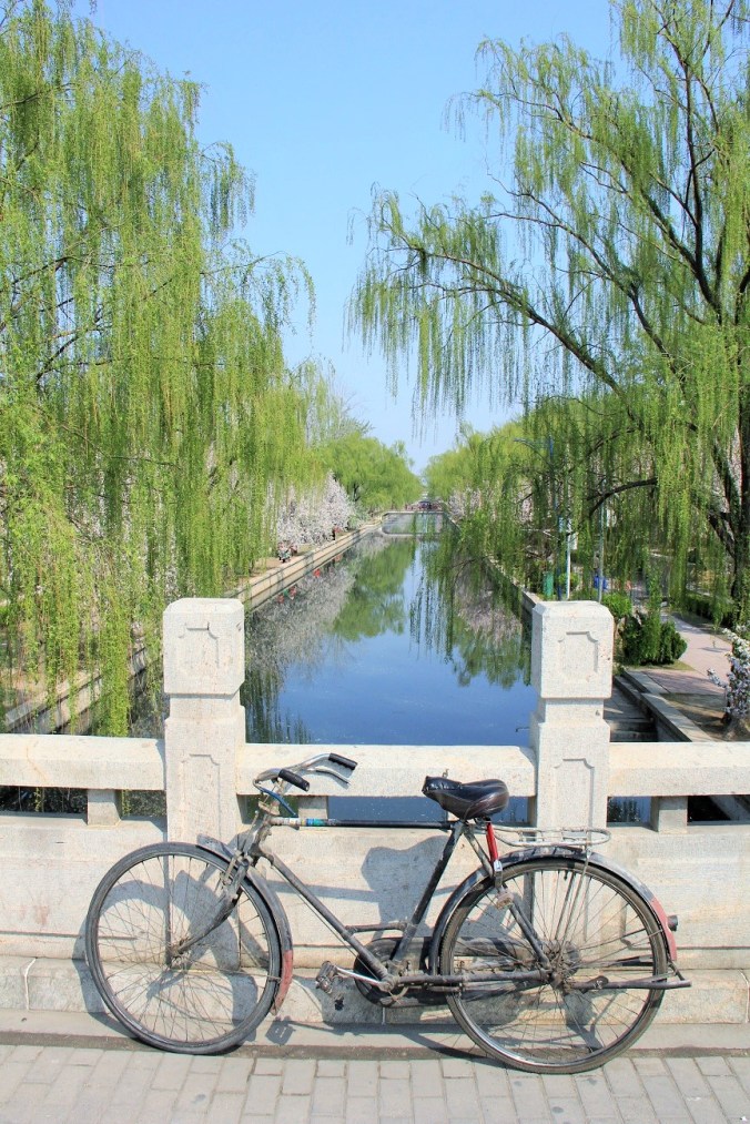 My Flying Pigeon and one of Beijing's long parks.