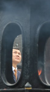 Contemplating the Dharma in a monkey suit.