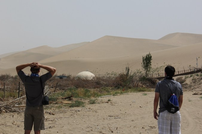 We stared at the sands, defeated by their heat.
