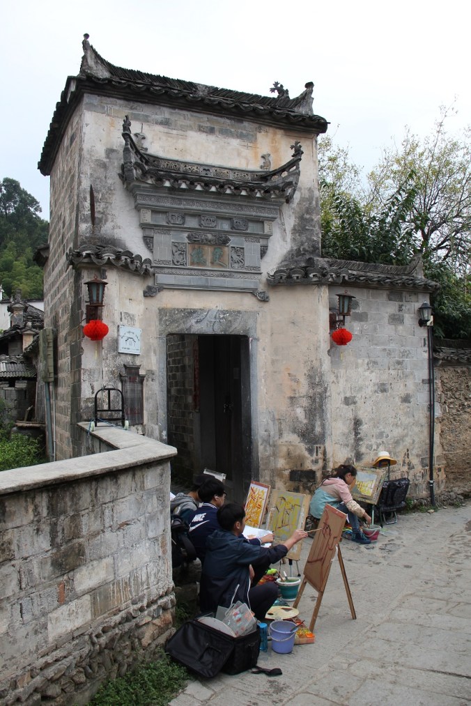 The Heavenly King made his headquarters in this watchtower, the oldest building in Hongcun.
