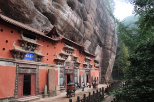 Ancient temples line Qiyun's cliffsides.